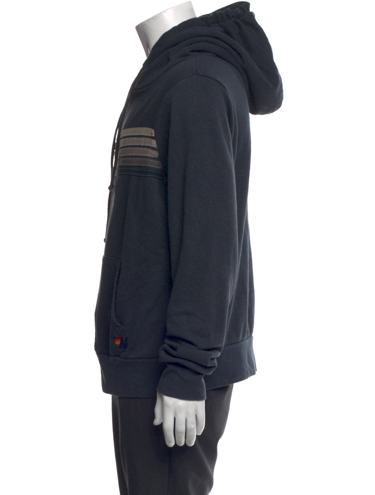 Aviator Nation Striped Crew Neck Hoodie
